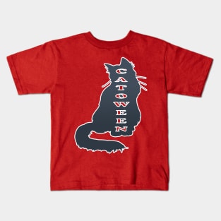 Catoween t shirt design Kids T-Shirt